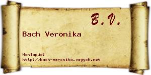 Bach Veronika névjegykártya